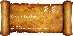 Rauch Eszter névjegykártya